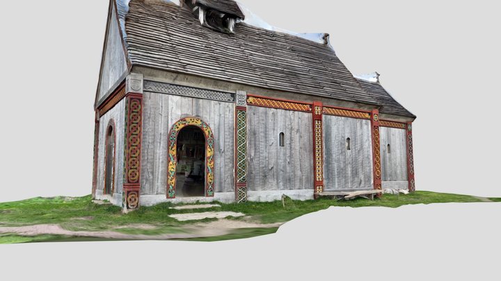 Norse church Ribe VikingeCenter 3D Model