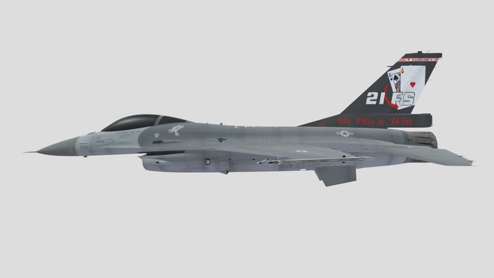 F-16A Block 20 93-0721 21st FS 20th Anniversary 3D Model
