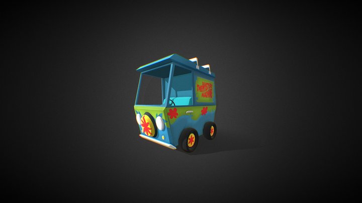 Scooby Doo Van - Low Poly Model 3D Model