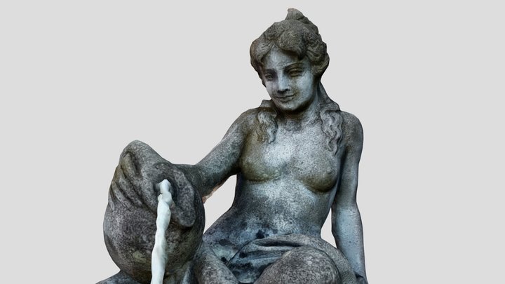 Woman Statue with child 3D Model