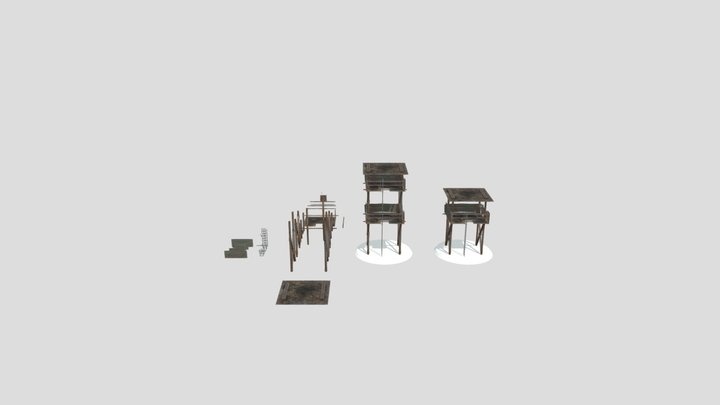 Post Apo watch tower kit 3D Model