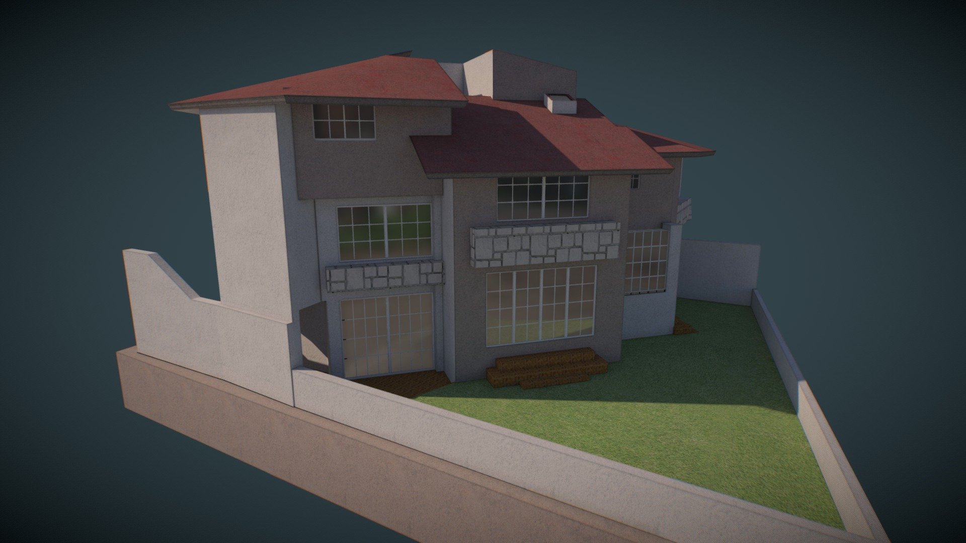 house_exterior_demo 3D model by IsaacZuren [6db81fb] Sketchfab