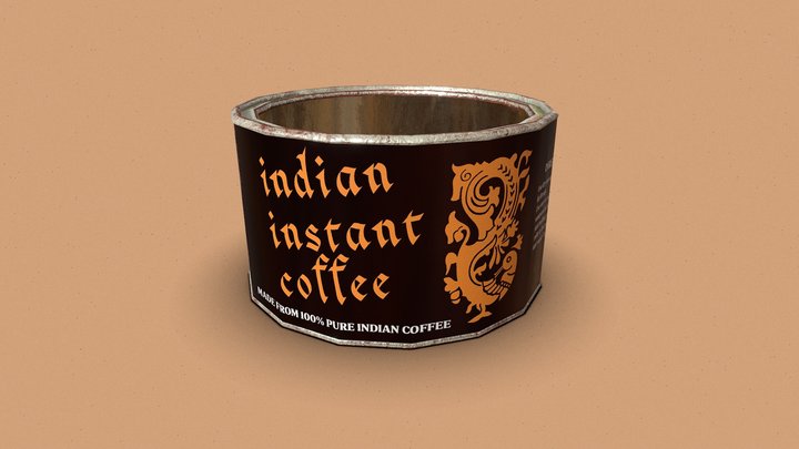 Coffee Can with Bolts 3D Model