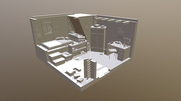 Teenager Room 3D Model