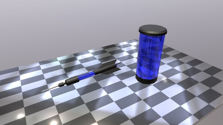 Blue Poison's toxic dart - Arknights 3D Model