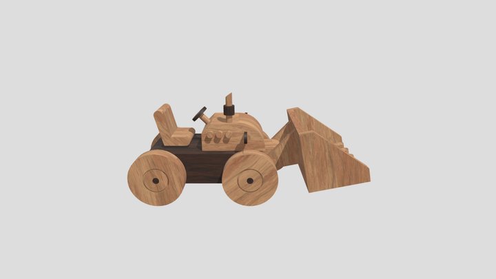 Timber Toy Truck 3D Model