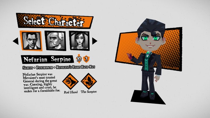 Nefarian Serpine [Pixel Chibi] 3D Model