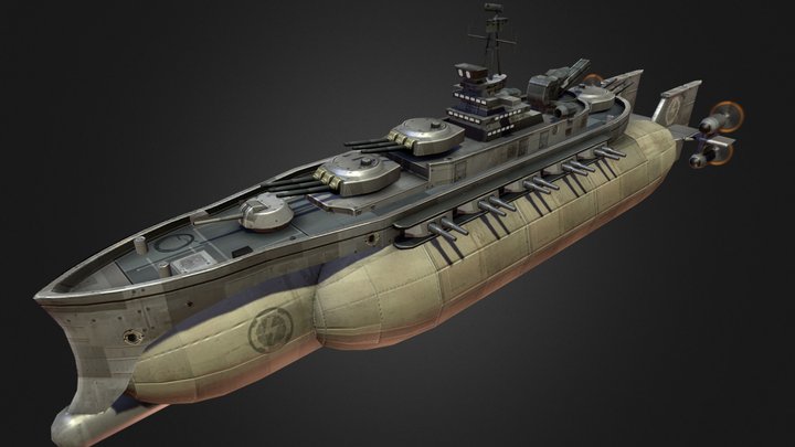 StormSiege Airship 3D Model