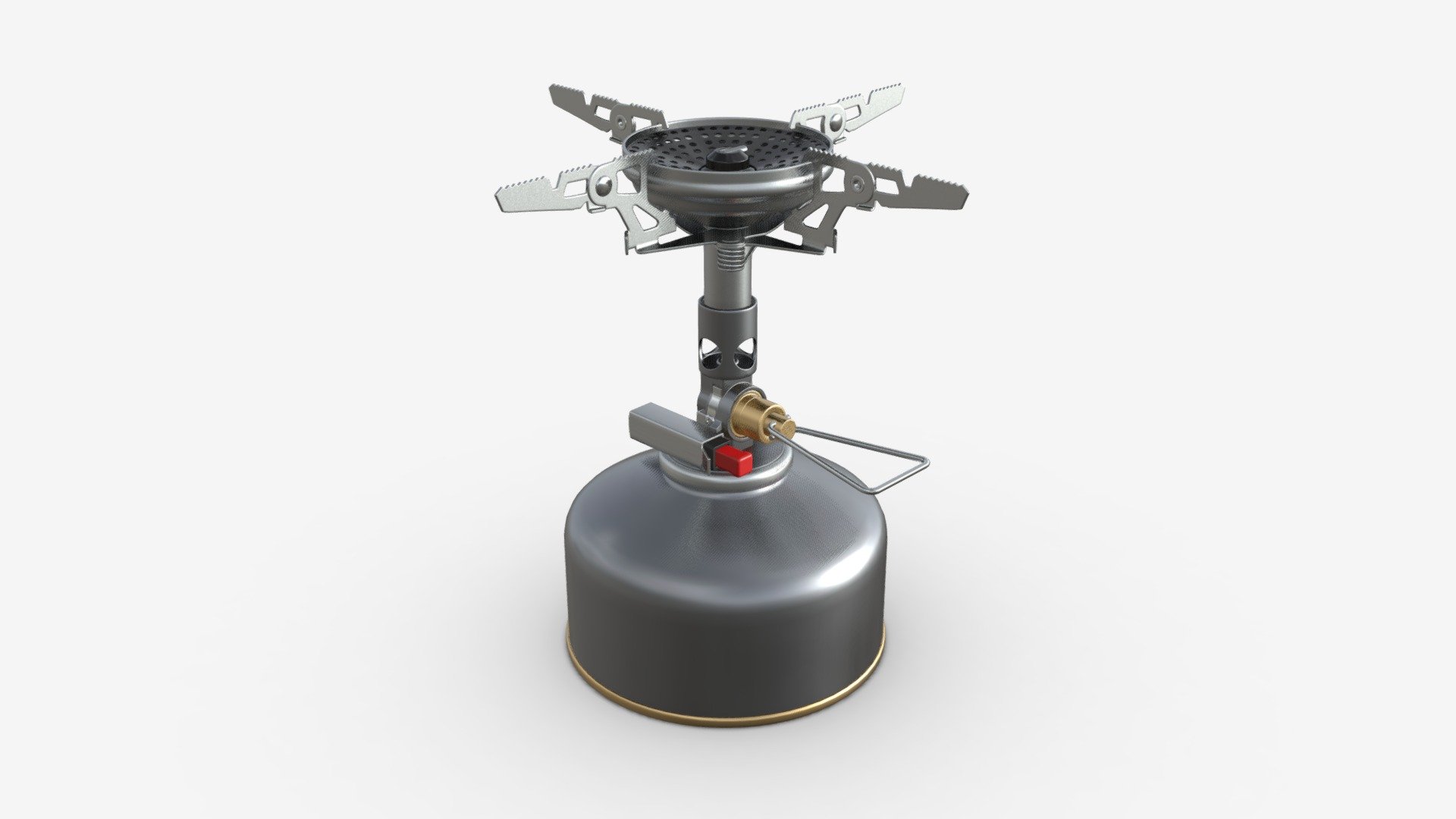 Camping Gas Stove with Cartridge Mockup 02 Buy Royalty Free 3D model