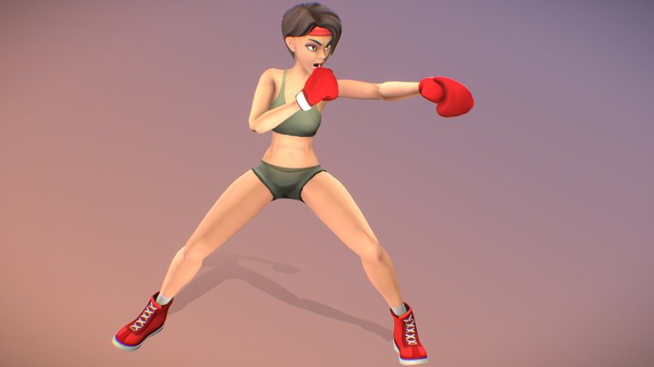 Girl Boxer 3D Model