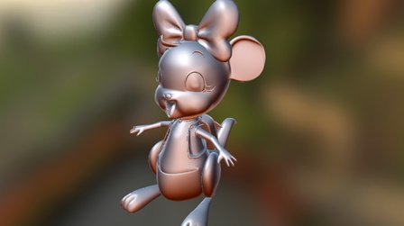 Der Kngaroo female cartoon 3D Model