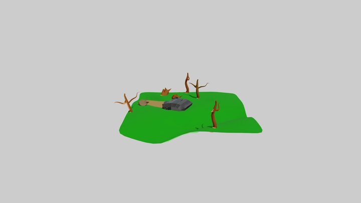 UFO Crash Site Draft 3D Model
