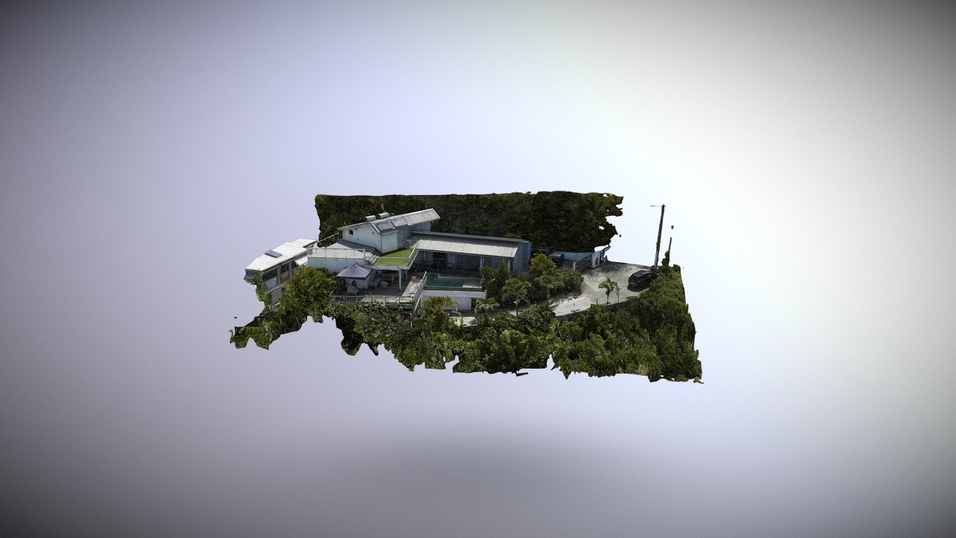 Modélisation 3D Villa Poucet par drone en Guadeloupe