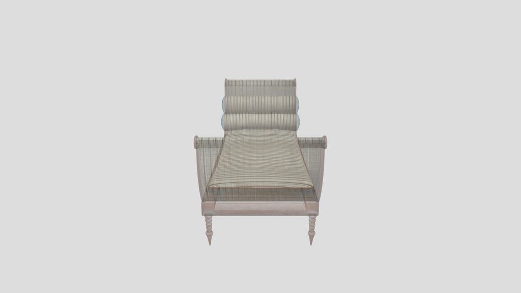 Late 1800s Daybed Recamier Striped