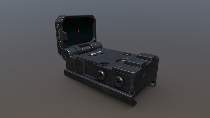 Flip Collimator Sight 3D Model