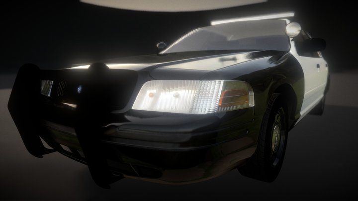 Crown Victoria Police Interceptor (Old) 3D Model