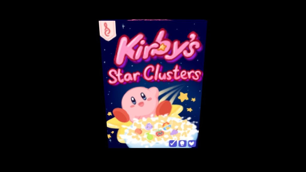Kirby's Star Clusters Cereal Box