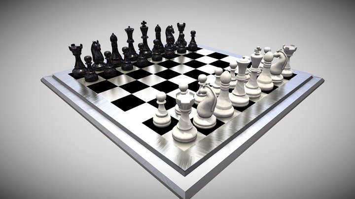 Tablero de ajedrez 3D Model