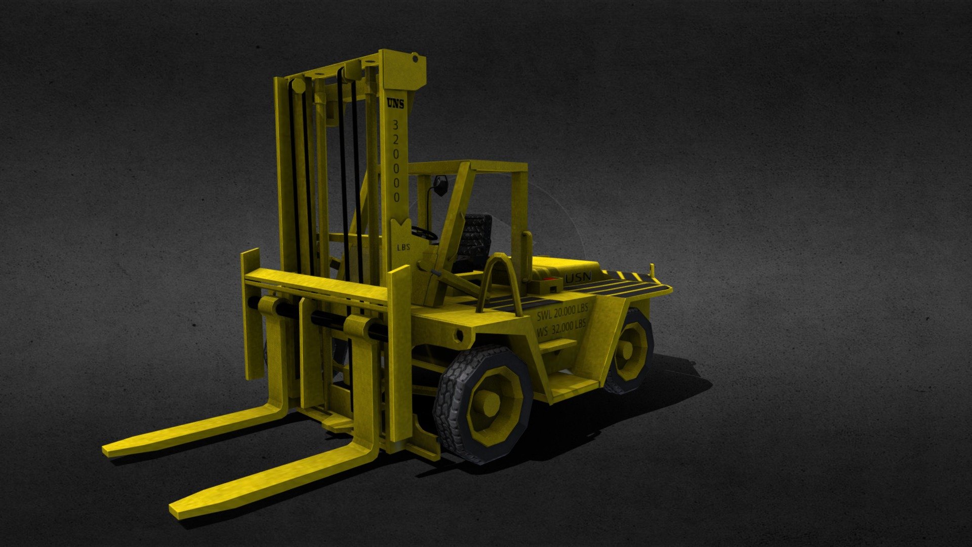 Lowpoly Forklift - 3D model by vipin kumar (@vashu) [6dcdef4] - Sketchfab