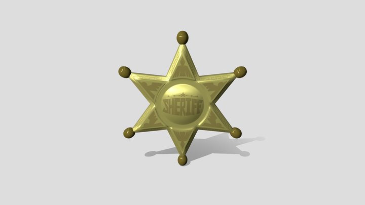 Sheriff Badge Prop 3D Model