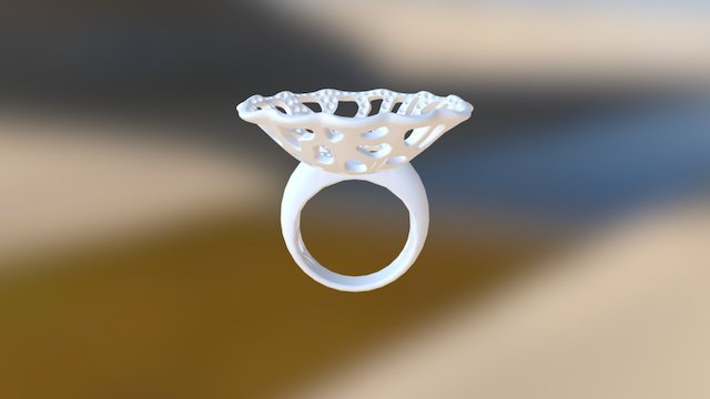 珍珠花戒指 3D Model