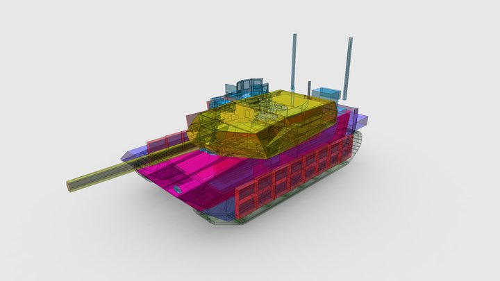 M2A2 Tusk II FireGeometry LOD 3D Model