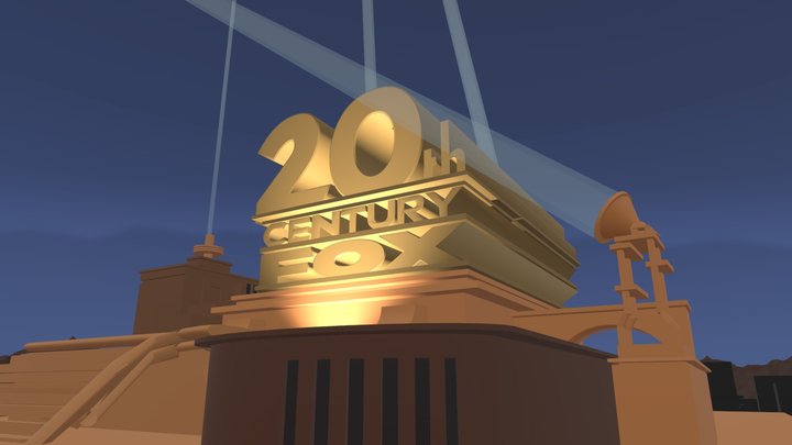 20th Century Fox Logo In 13th Century Wolf Style 3D Model