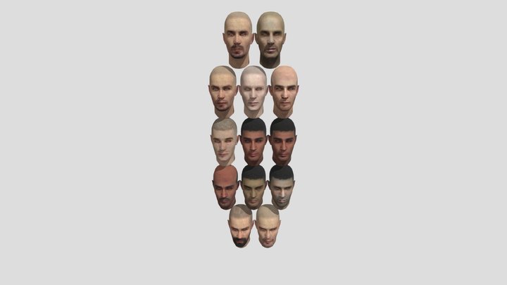 dafuq male 04 facemaps (fixed) 3D Model