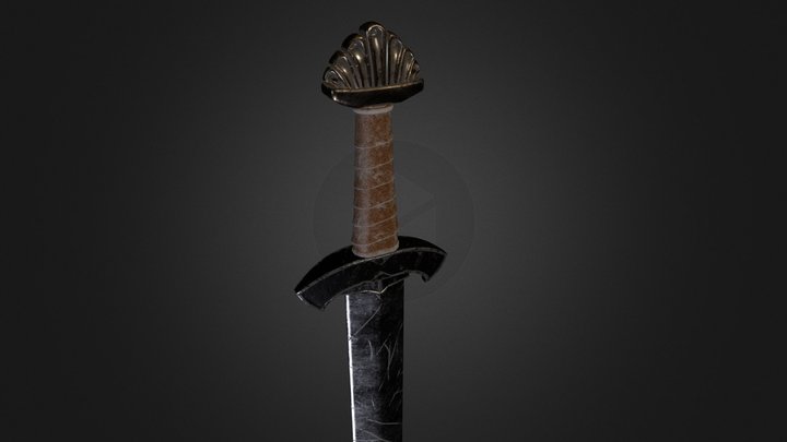 Battleworn Viking Sword 3D Model