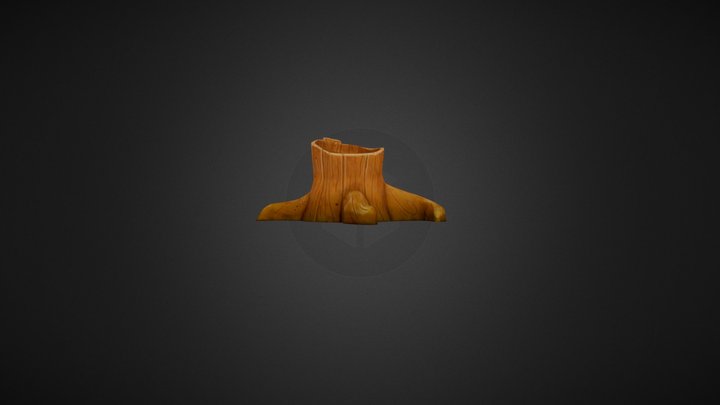 Stylized hand paint strain low poly 3D Model