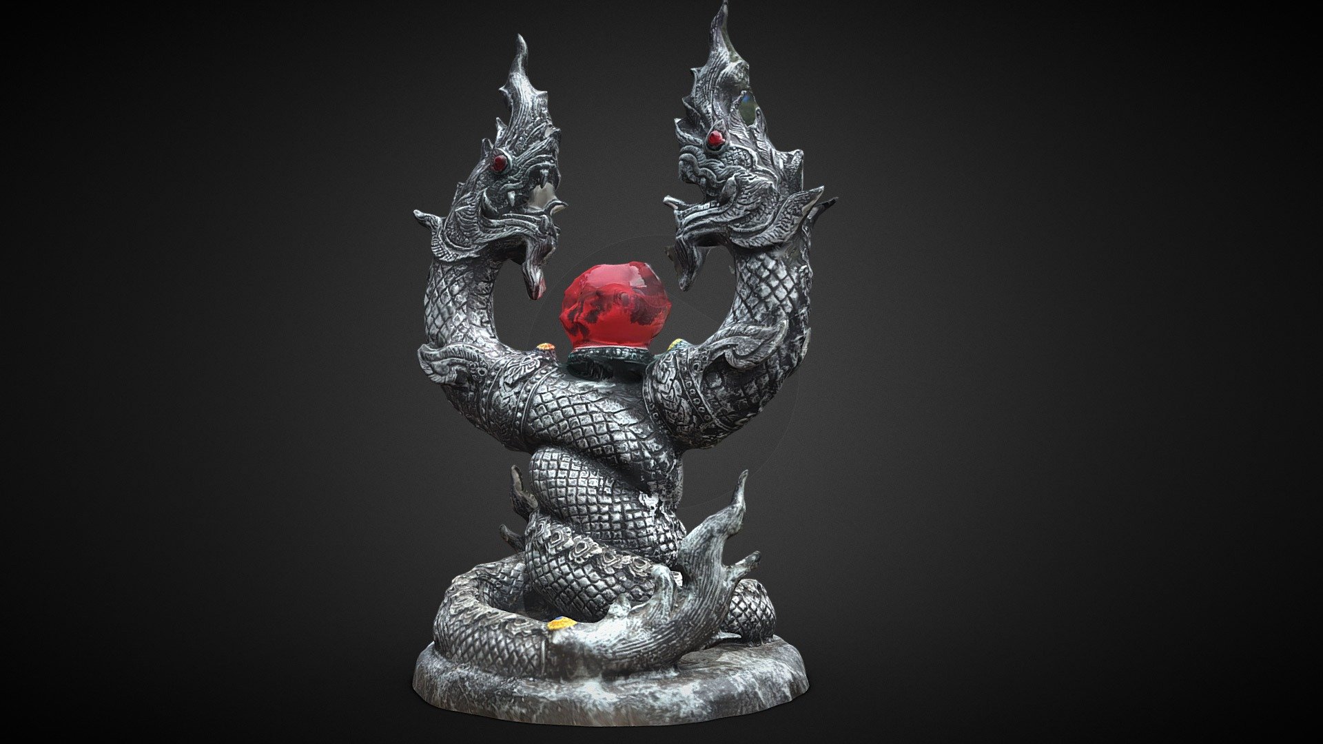 299-ST- Grand Serpent (พญานาค) V6 With Red Gem - Buy Royalty Free 3D ...