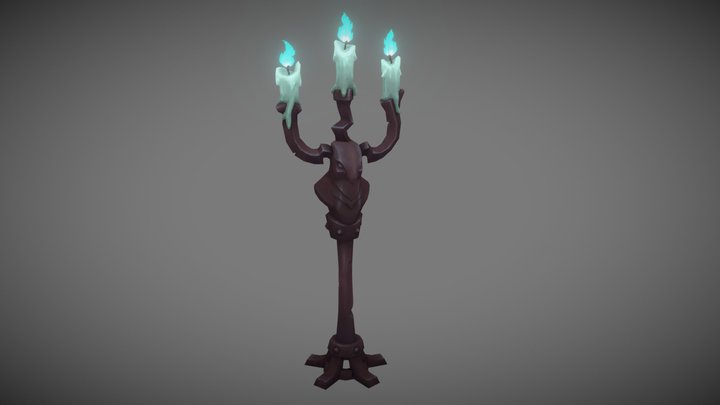 Dungeon Candlestick 3D Model