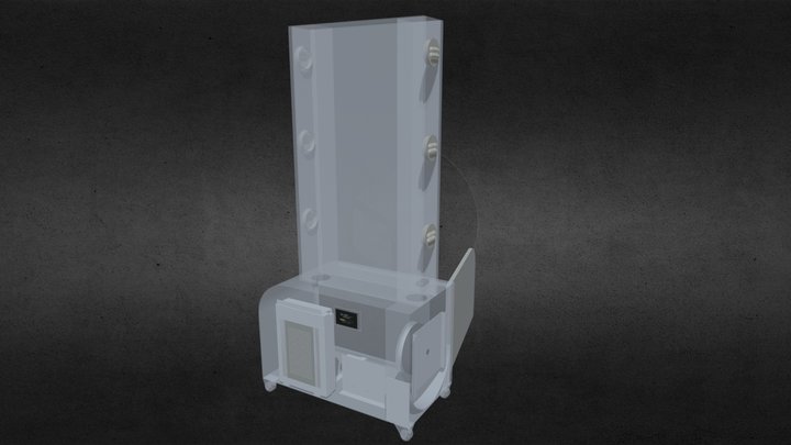 防疫門改空氣淨化機透視圖 3D Model