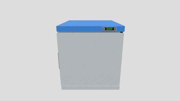 Medical Fridge Closed 3D Model