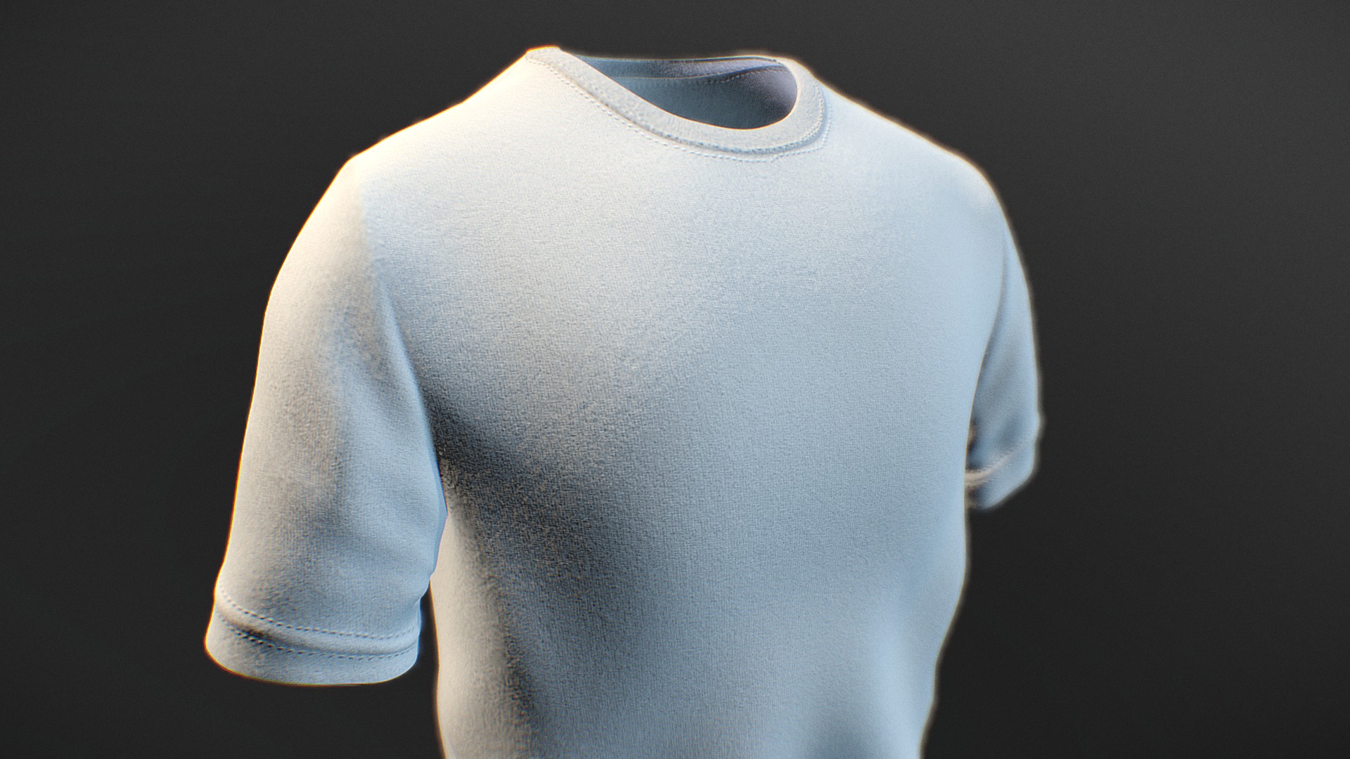 3D model Kaos Oblong - This is a 3D model of the Kaos Oblong. The 3D model is about a person wearing a white shirt.
