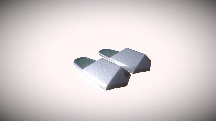 Croslite Chrome Slippers 3D Model