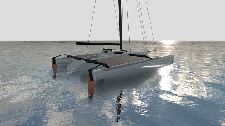 WIP 30ft Trimaran Seacart 30 3D Model