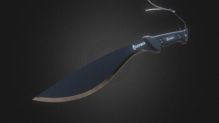 Gerber Gator Kukri Machete 3D Model
