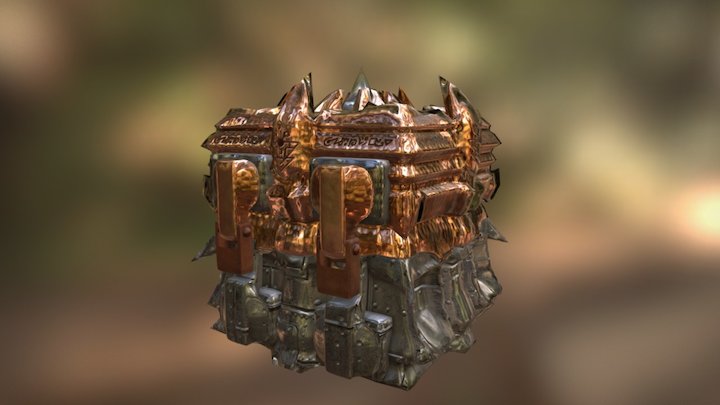 Steam Punk Loot Crate 3D Model