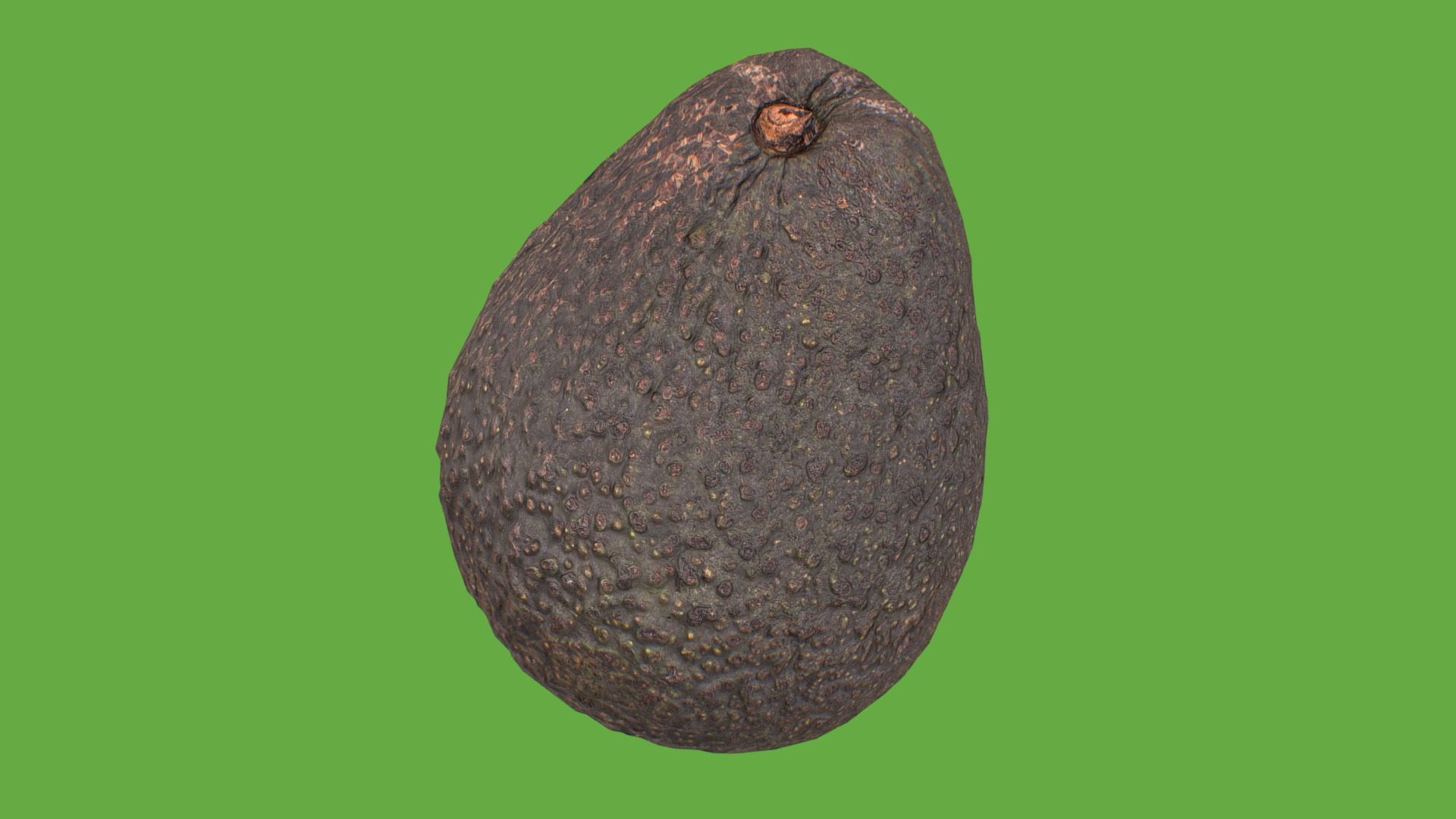 3D model Avocado: Low Poly – Whole - This is a 3D model of the Avocado: Low Poly - Whole. The 3D model is about a round object with a hole in it.