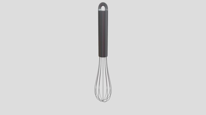 Stainless Steel Whisk 3D Model