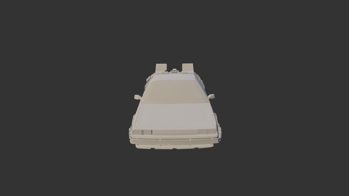 Delorean Back To The Future 3D Model