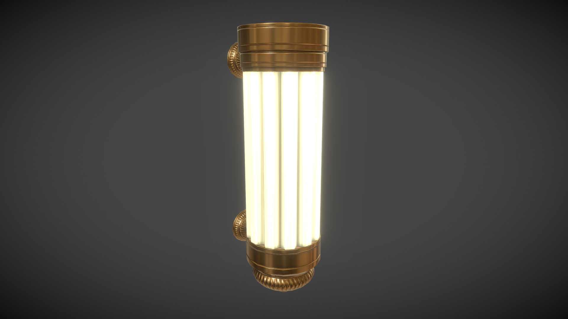 3D model Light Sconce Art Deco - This is a 3D model of the Light Sconce Art Deco. The 3D model is about a light bulb with a light bulb.