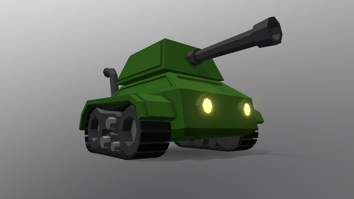 low-poly tank 3D Model