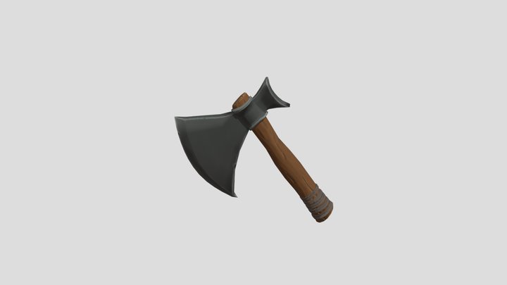 Med Poly Stylized Fantasy lvl. 1 Axe 3D Model