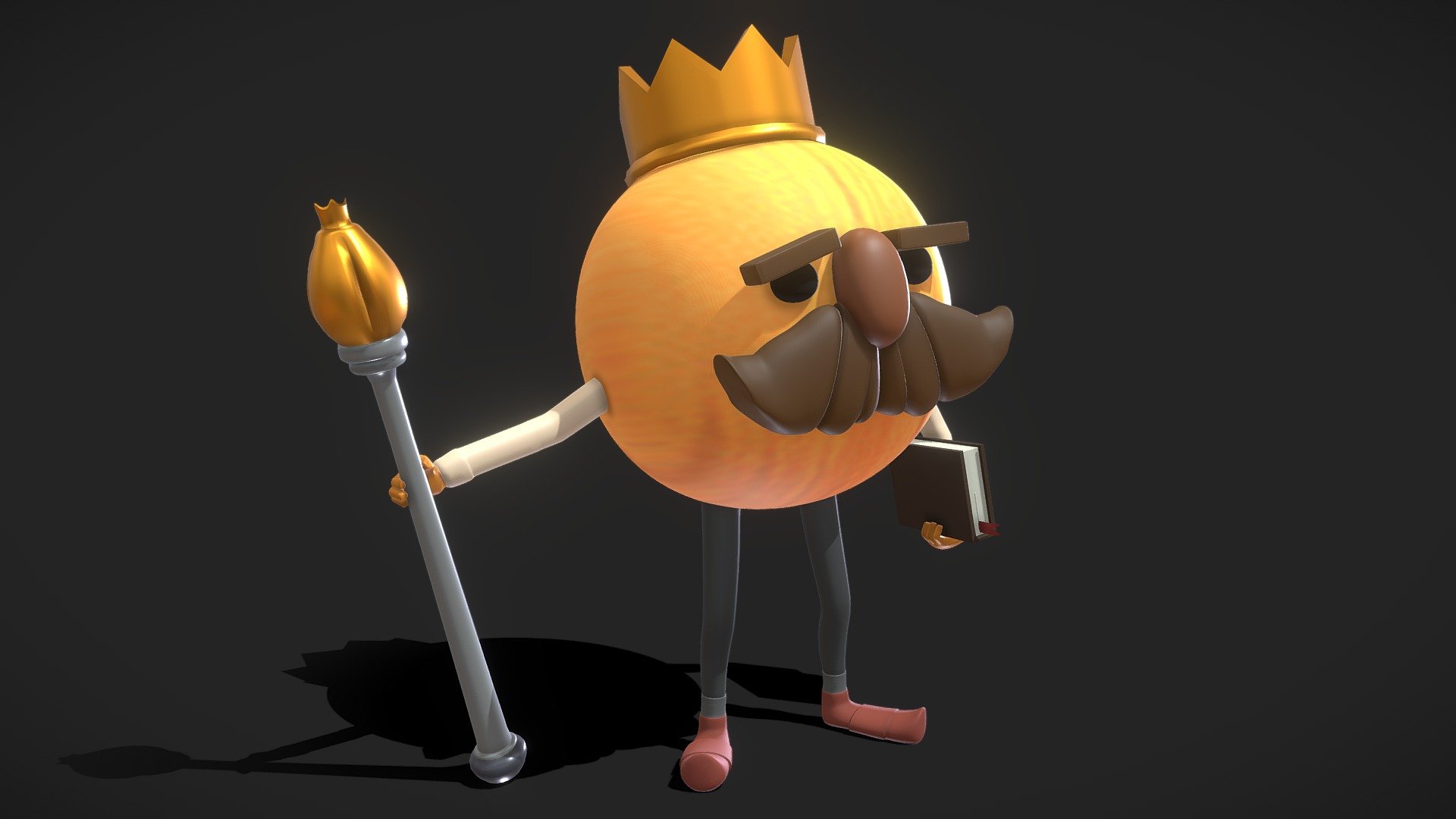 Onion King👑Overcooked Game Character 3D model by Miguel Vega (vmek3d