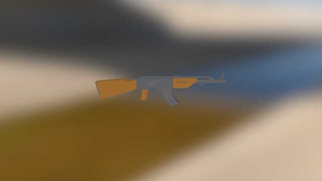 Lowpoly AK-47 3D Model