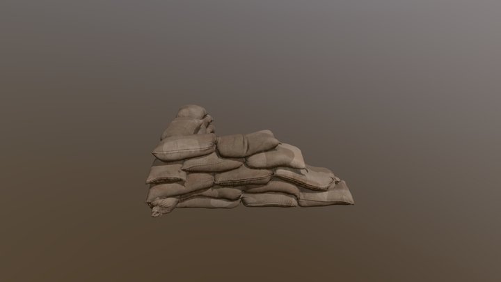 Sandbags Corner (Ready for Unreal Engine) 3D Model