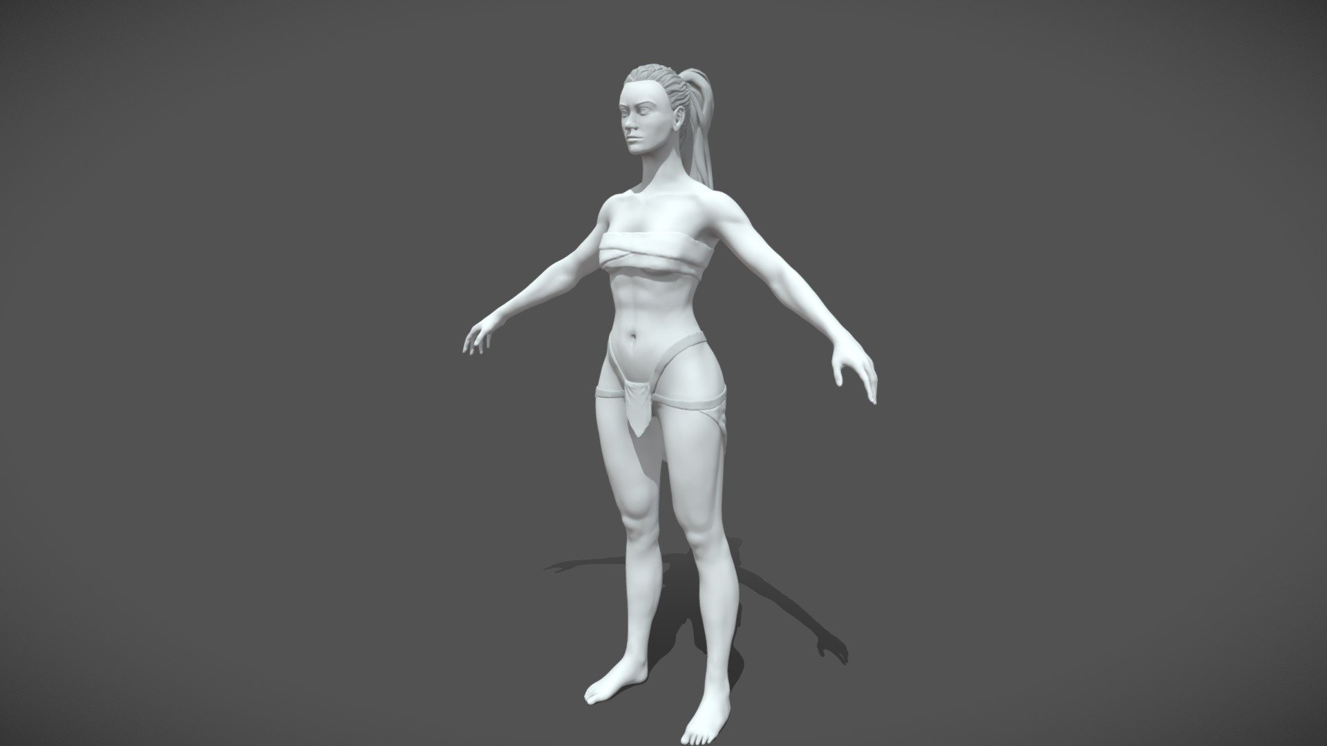 female forest warrior (work in progress)