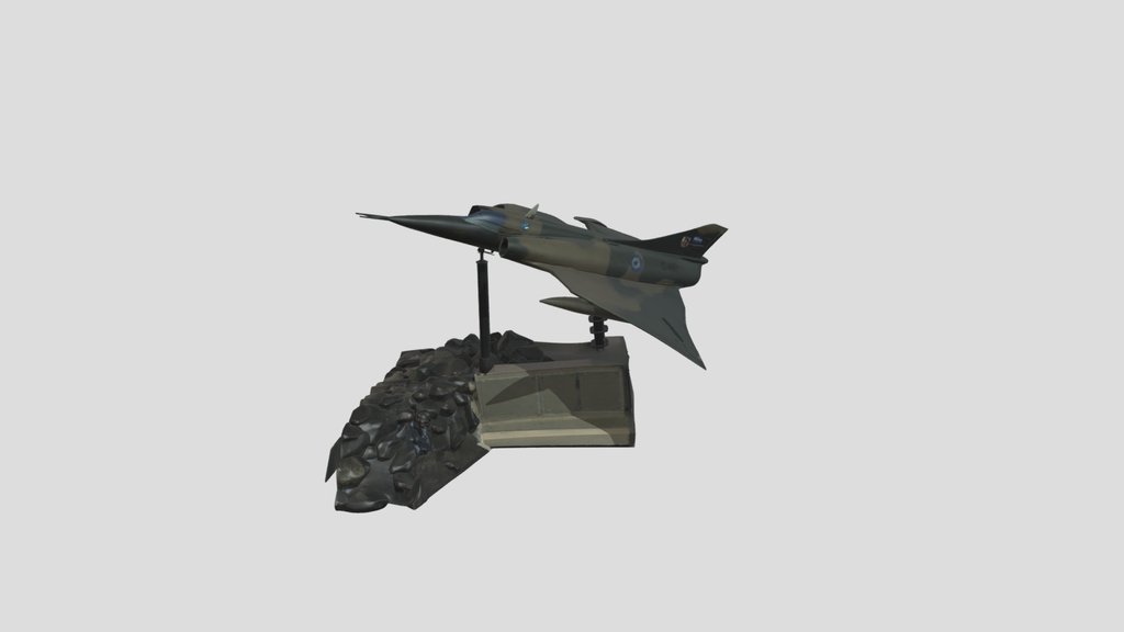 Photorealistic Mirage III Fighter Jet Memorial